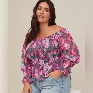 Torrid Off Shoulder Top Size 1